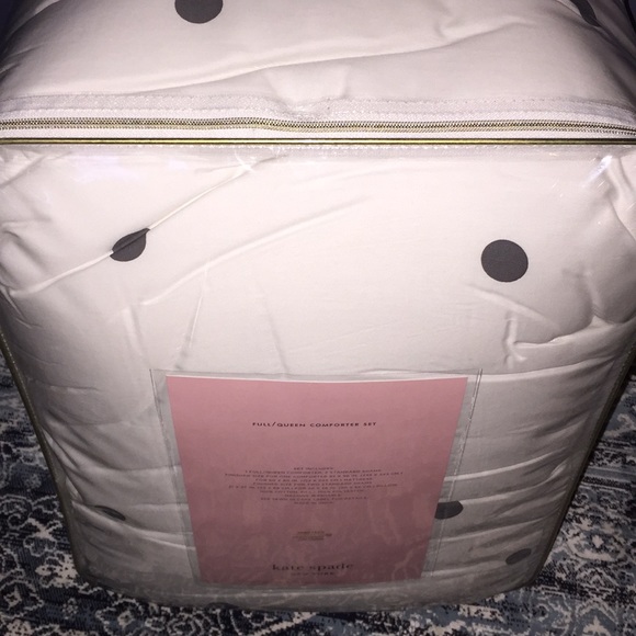 Kate spade grey polka dot full queen comforter set - Picture 5 of 6